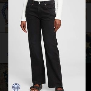 Extra long! Gap 90’s mid-rise loose fit black jeans, size 28 / 6 tall